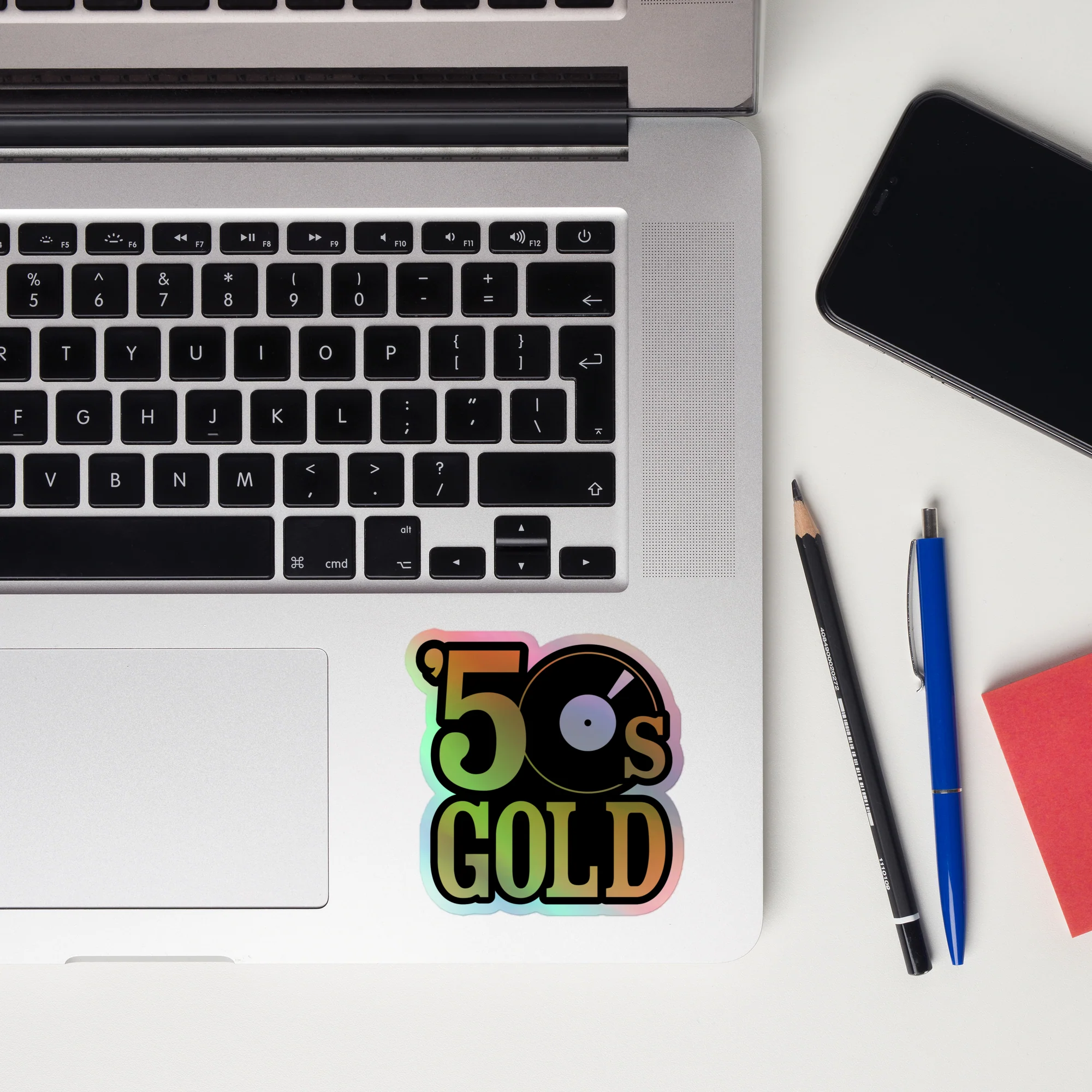 50s Gold: Holographic Sticker - Image 2