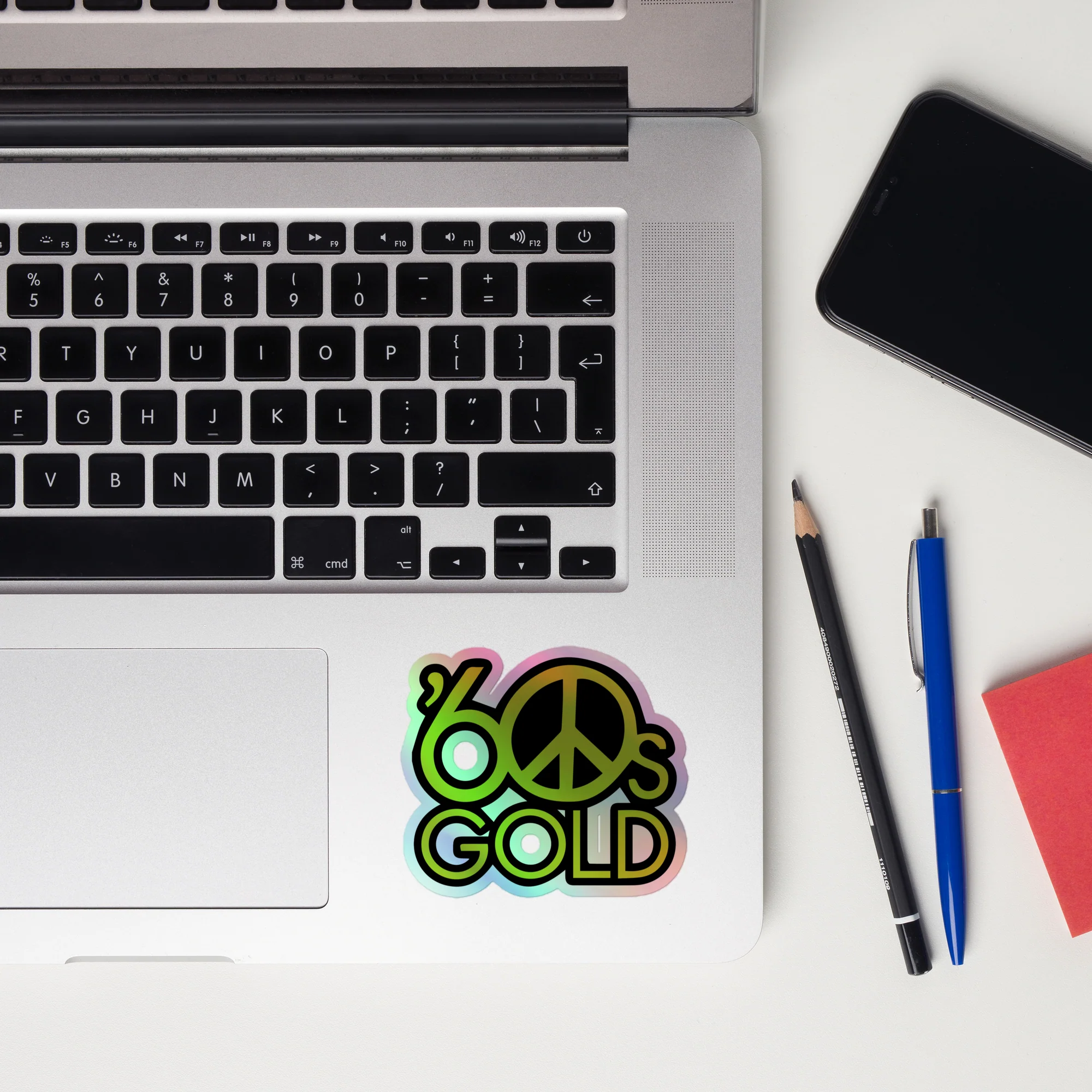 60s Gold: Holographic Sticker - Image 2
