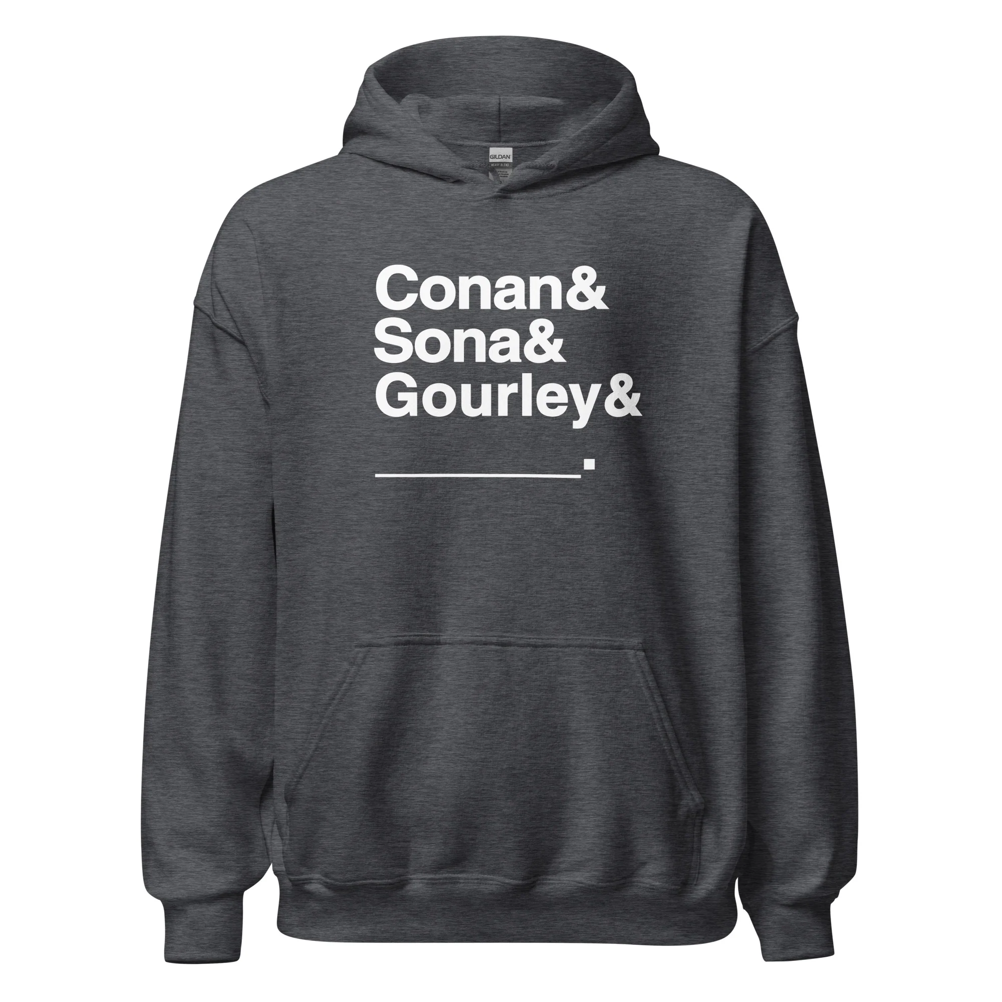 Conan O'Brien Needs A Friend: Conan & Sona & Gourley & You Hoodie (Black/Navy/Dark Grey) - Image 3