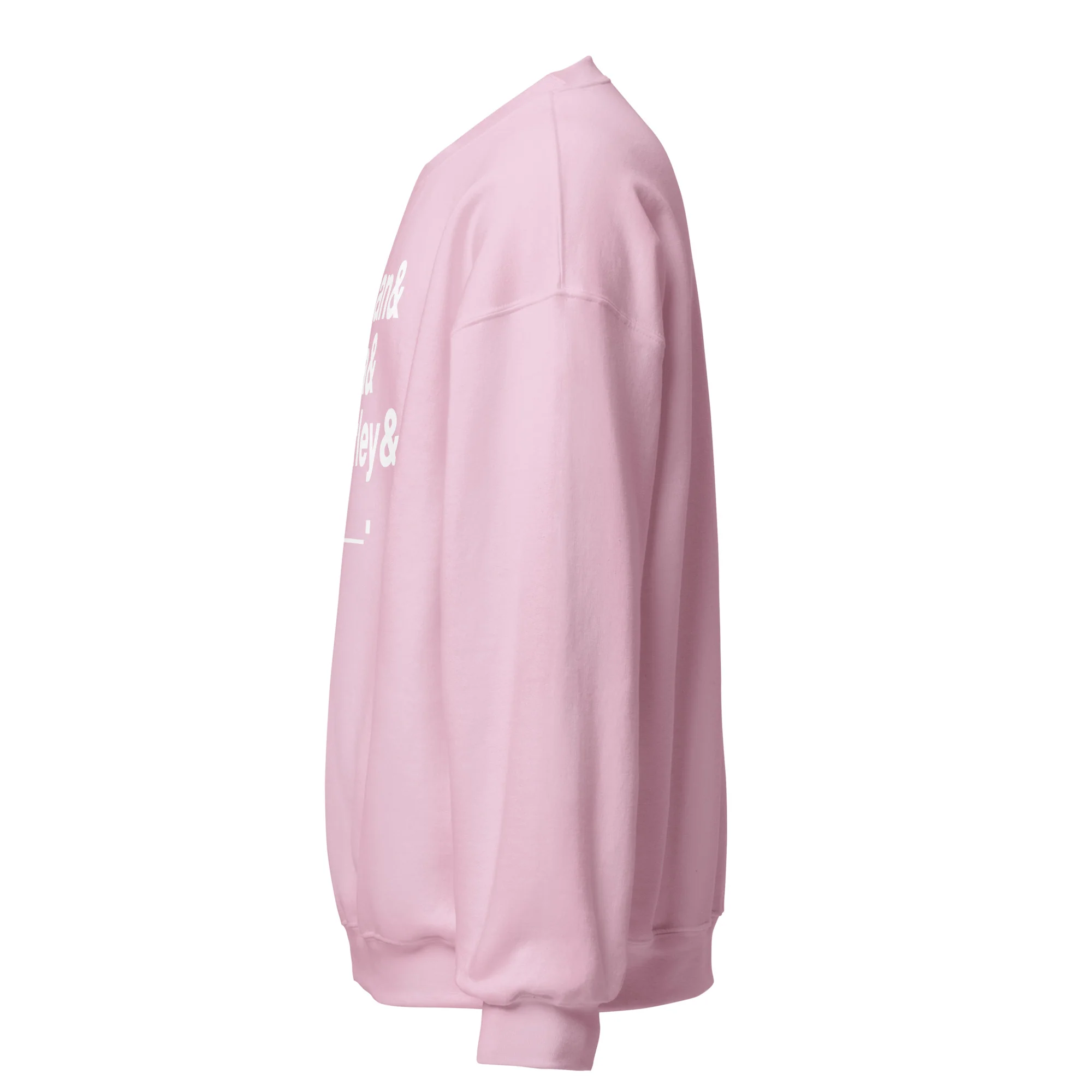 Conan O'Brien Needs A Friend: Conan & Sona & Gourley & You Sweatshirt (Black/Grey/Pink) - Image 6