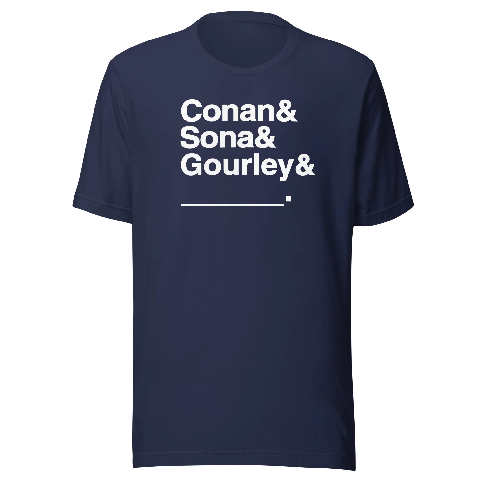 Conan O'Brien Needs A Friend: Conan & Sona & Gourley & You T-shirt (Black/Navy/Grey) - Image 2