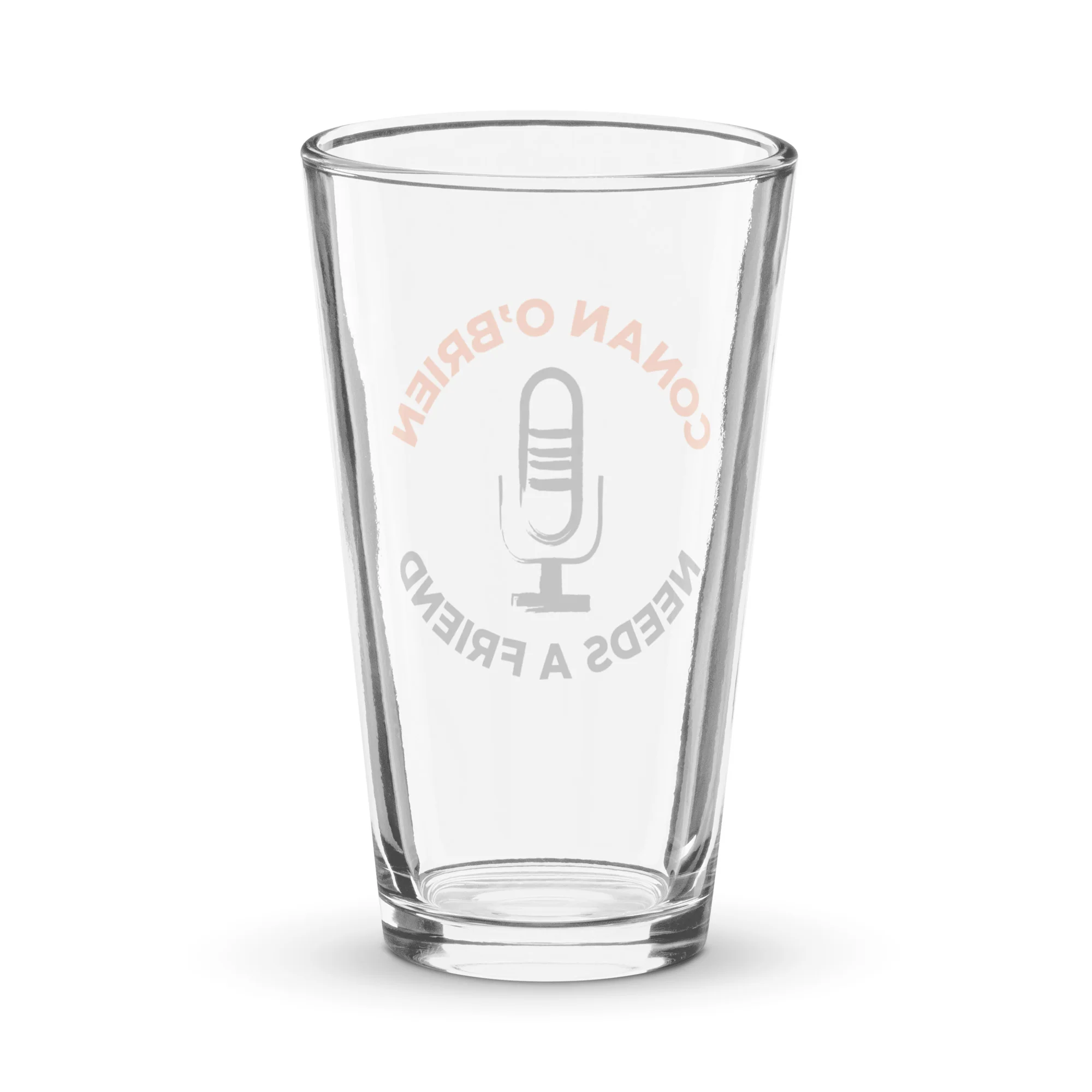 Conan O'Brien Needs A Friend: Hot Mic Pint Glass - Image 2