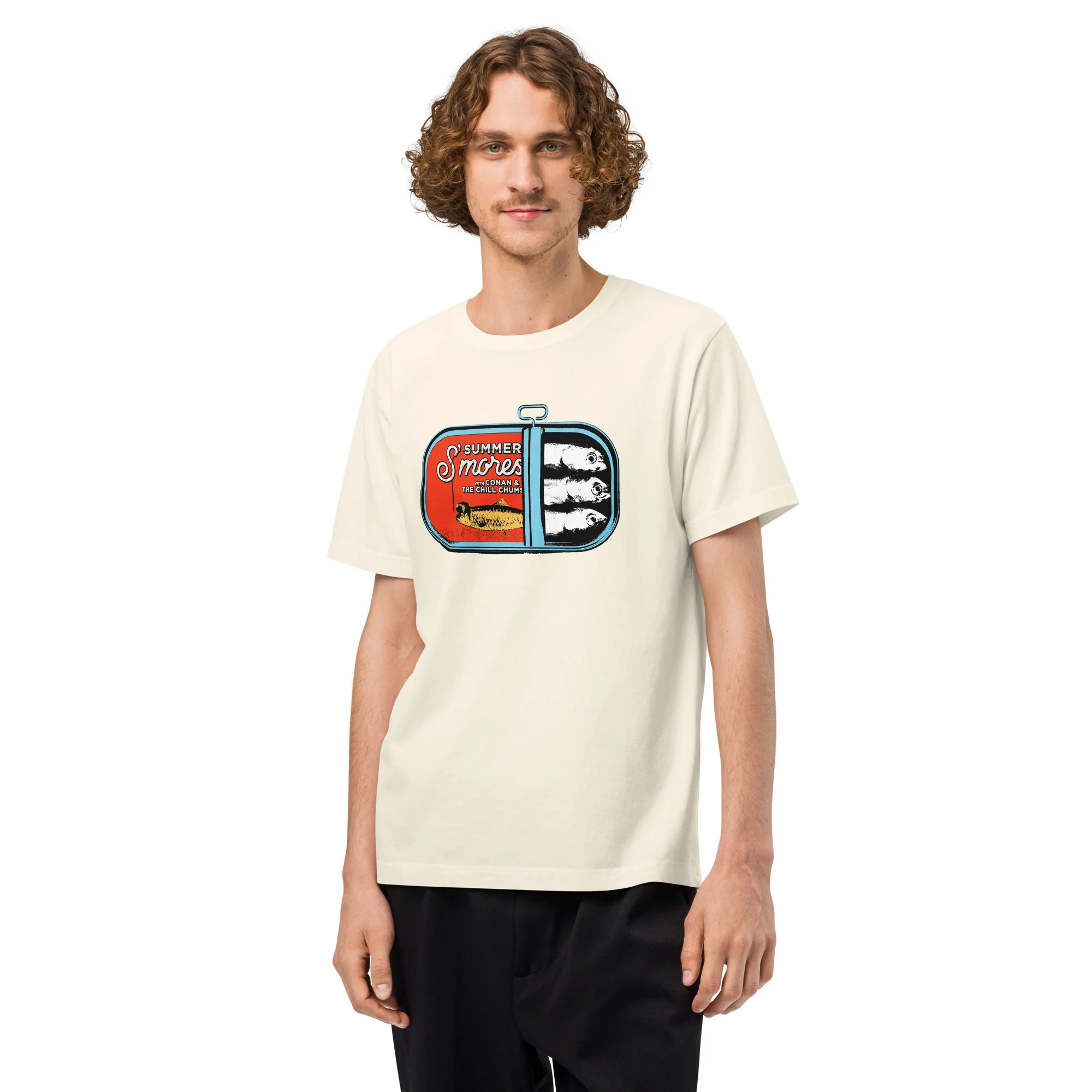 Conan O'Brien Needs A Friend: Summer S'mores 25 Oversized Sardines T-shirt - Image 3