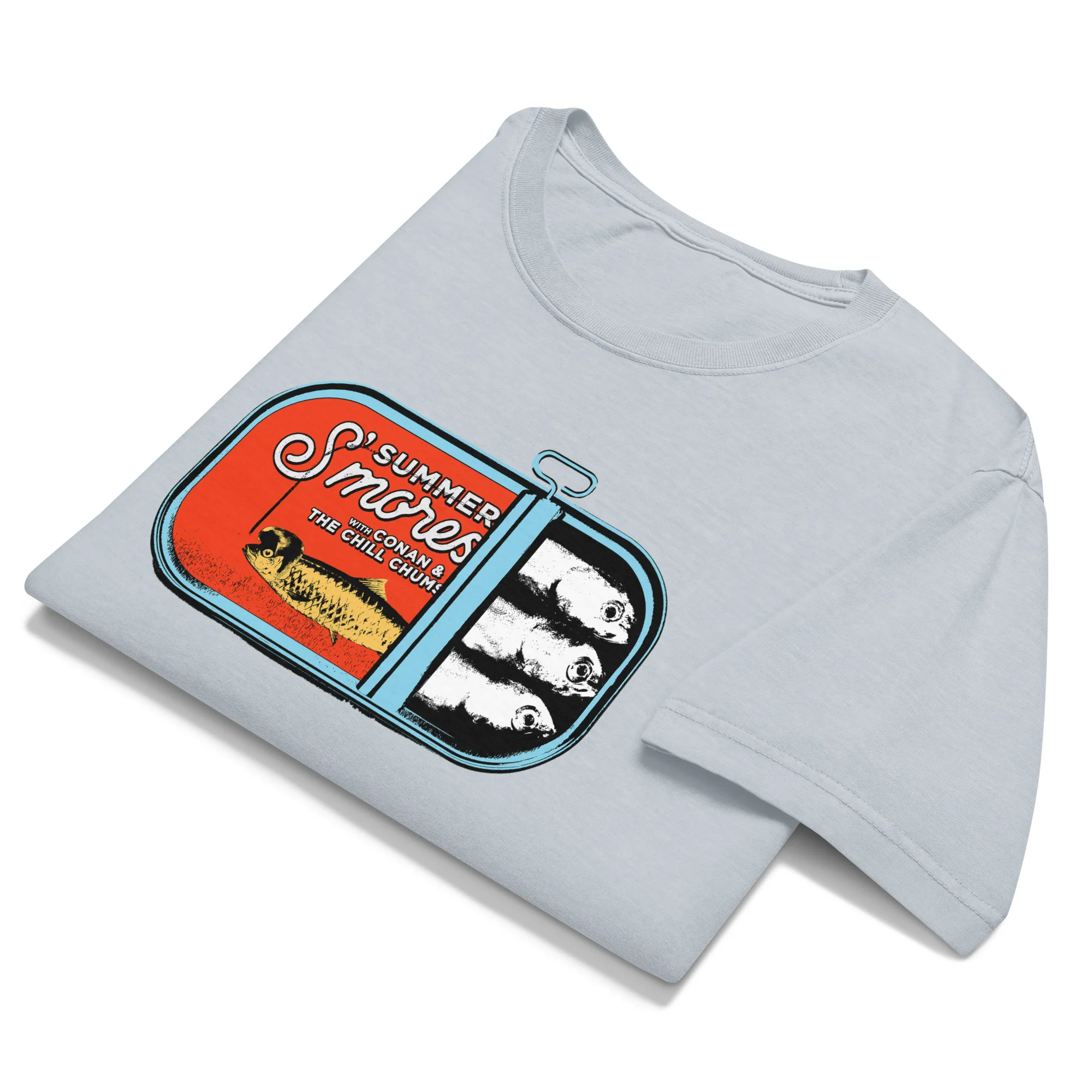 Conan O'Brien Needs A Friend: Summer S'mores 25 Oversized Sardines T-shirt - Image 4