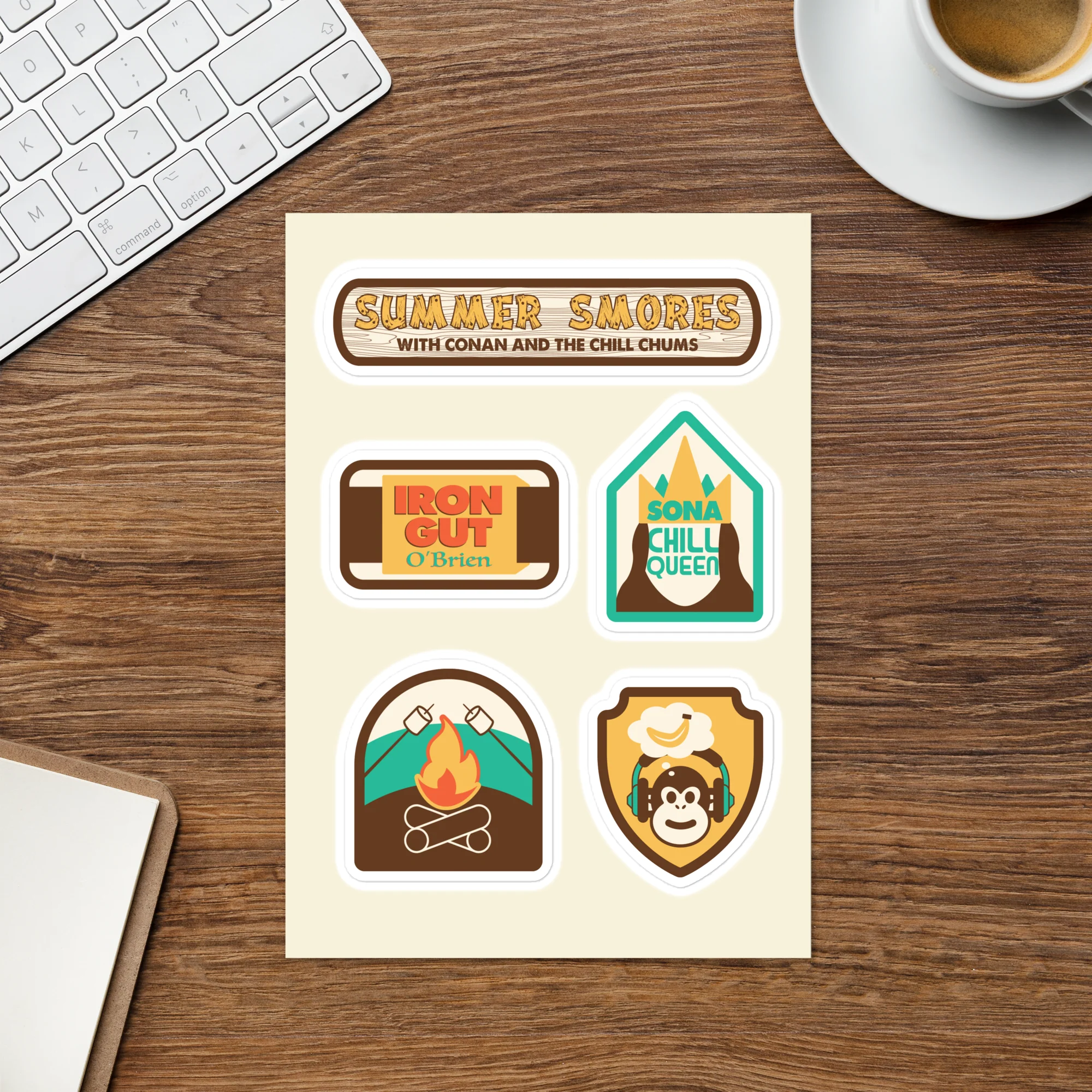 Conan O'Brien Needs A Friend: Summer S'mores Sticker Sheet - Image 2