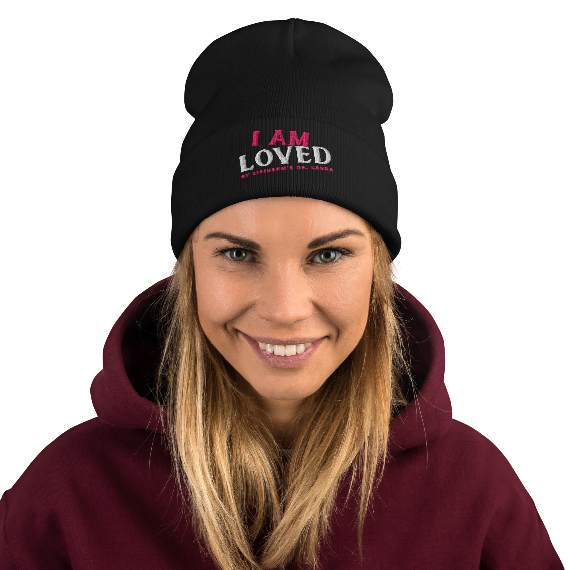 Dr. Laura: I Am Loved Embroidered Beanie - Image 3