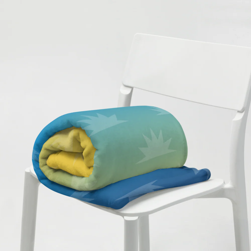 Morning Mash Up: Yellow Ombre Throw Blanket - Image 4
