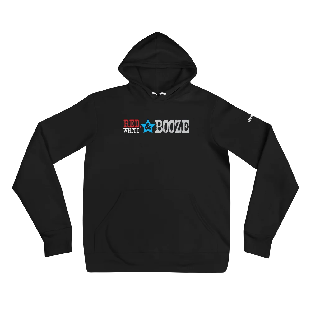 Red White & Booze: Hoodie (Black) - Image 2