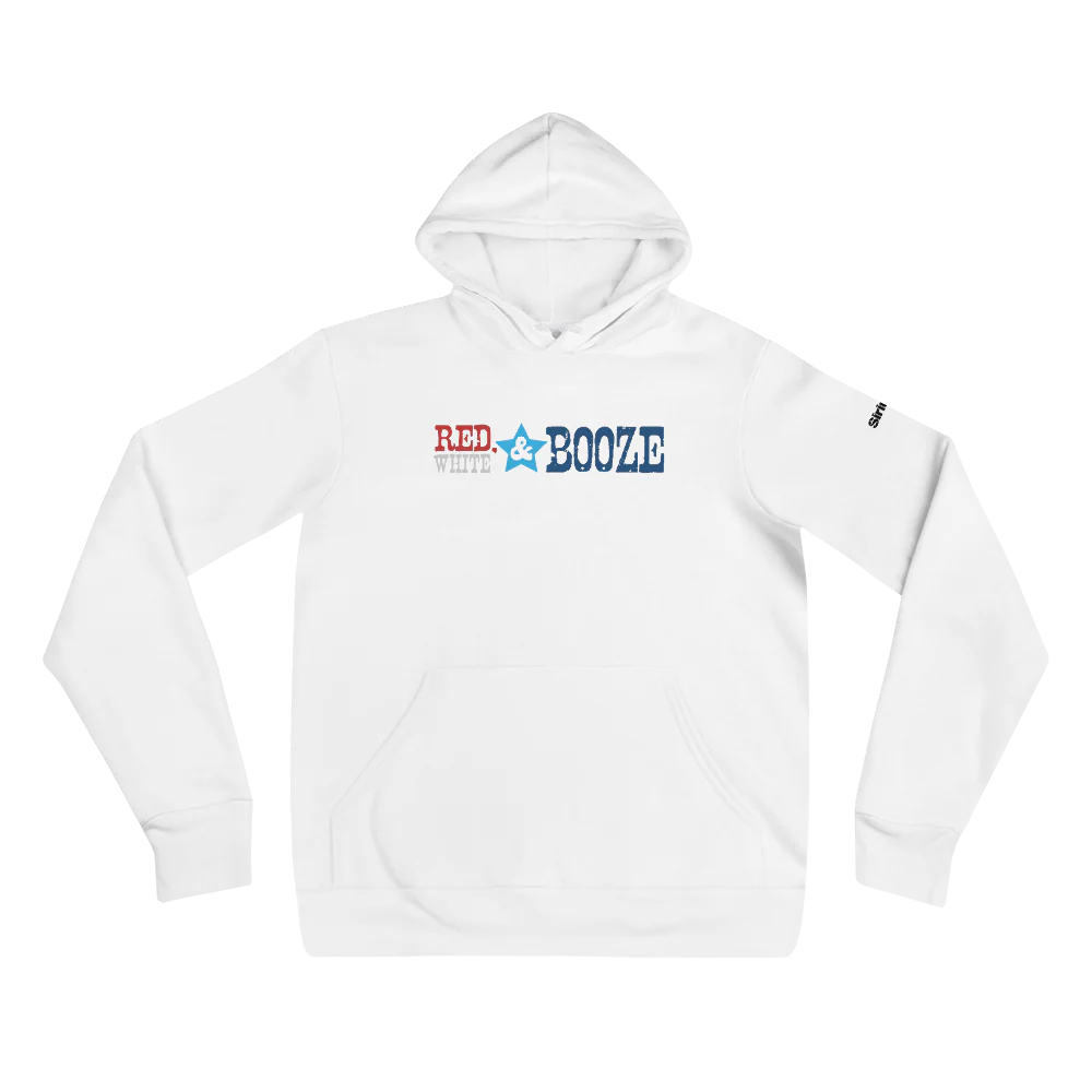 Red White & Booze: Hoodie (White) - Image 2