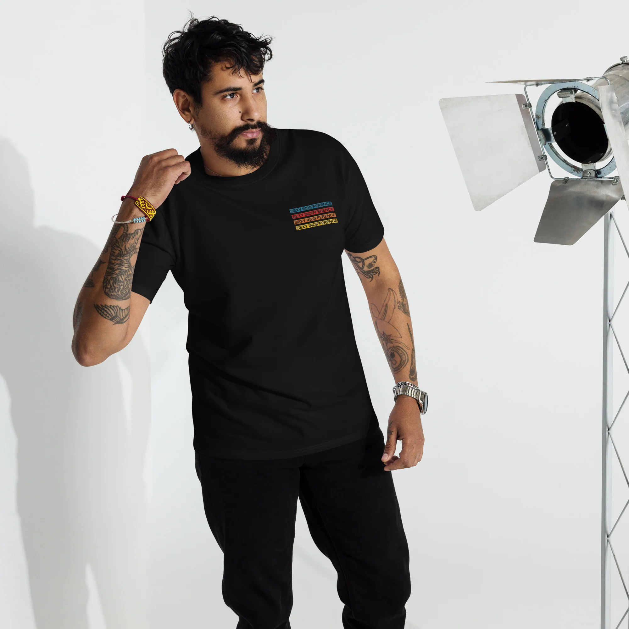 SmartLess: Sexy Indifference Embroidered T-shirt - Image 3