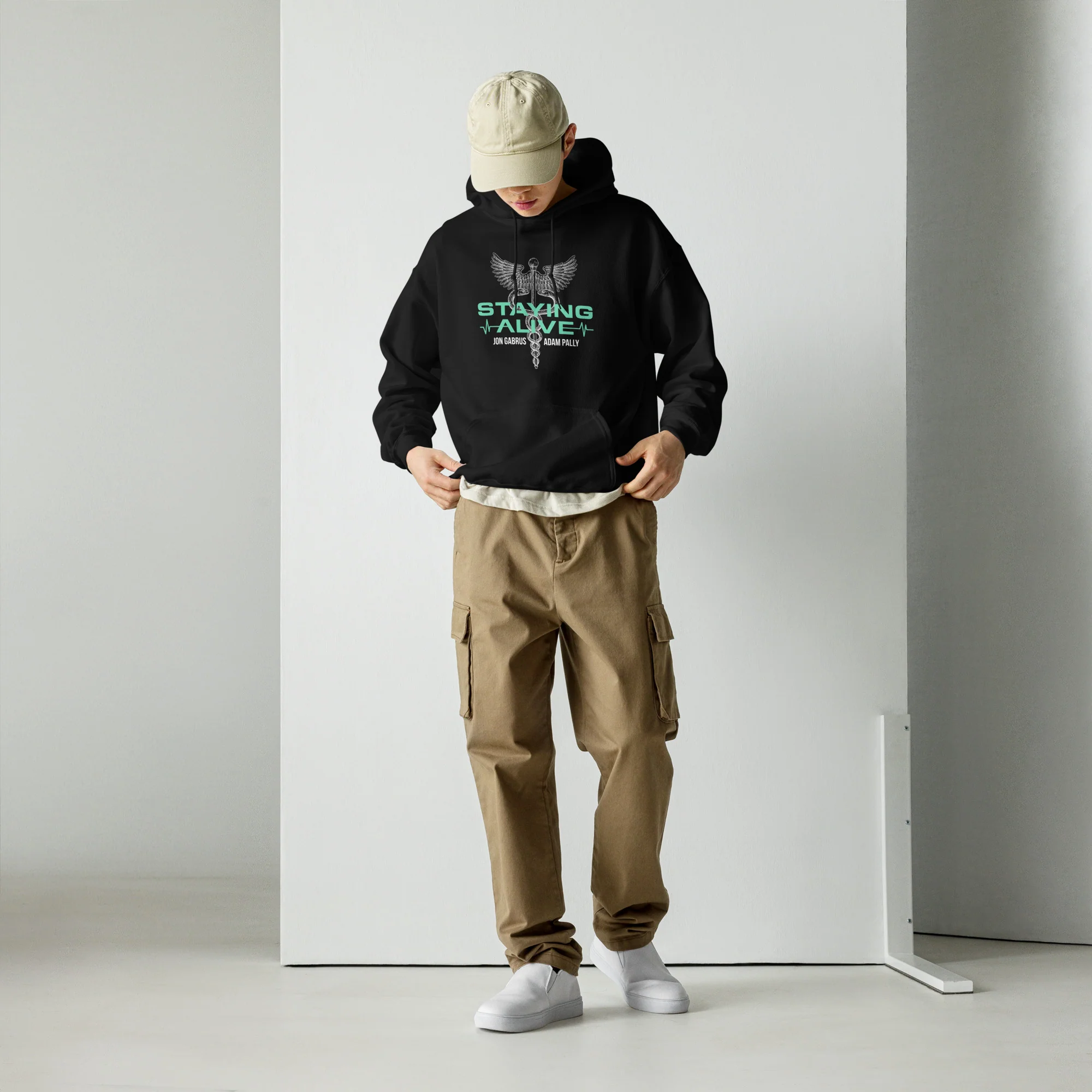 Staying Alive: Heavy Blend Hoodie - Image 2