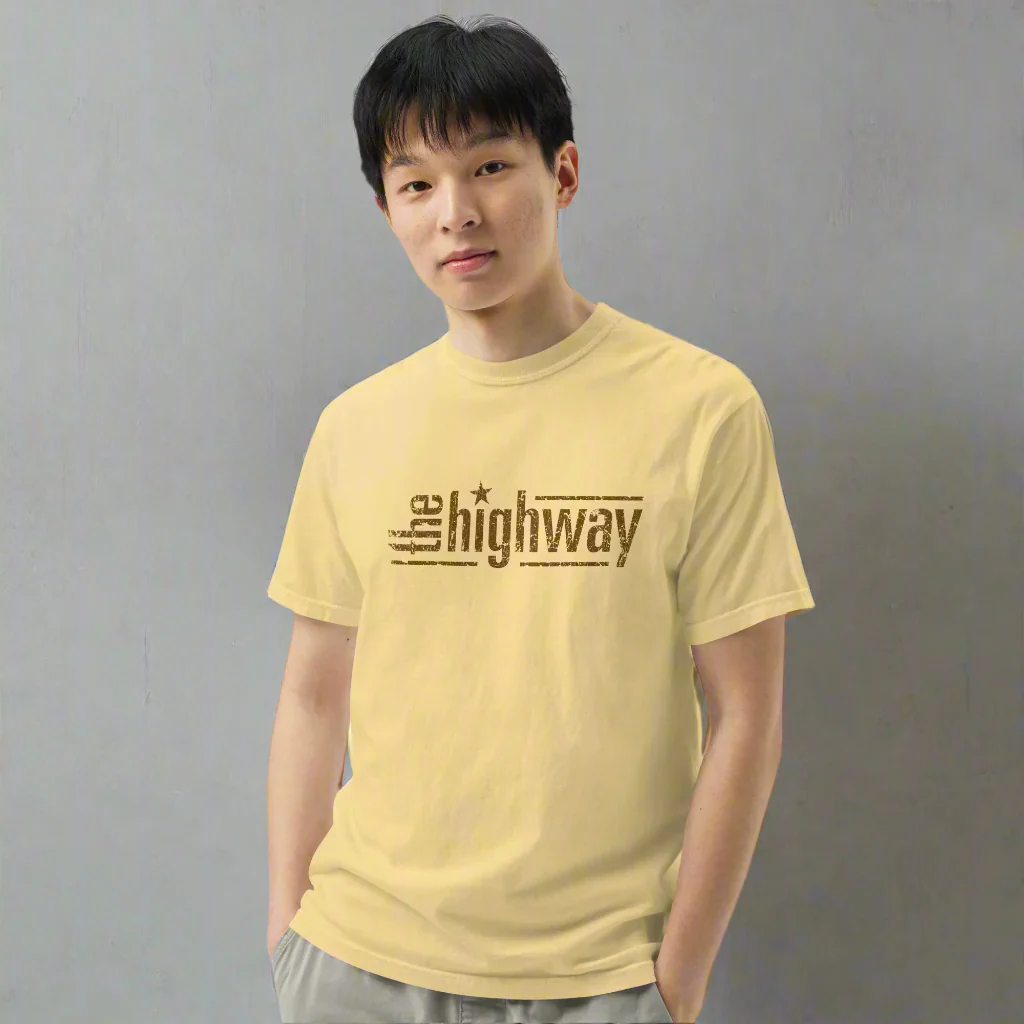 The Highway: Yellow Heavyweight T-shirt - Image 2