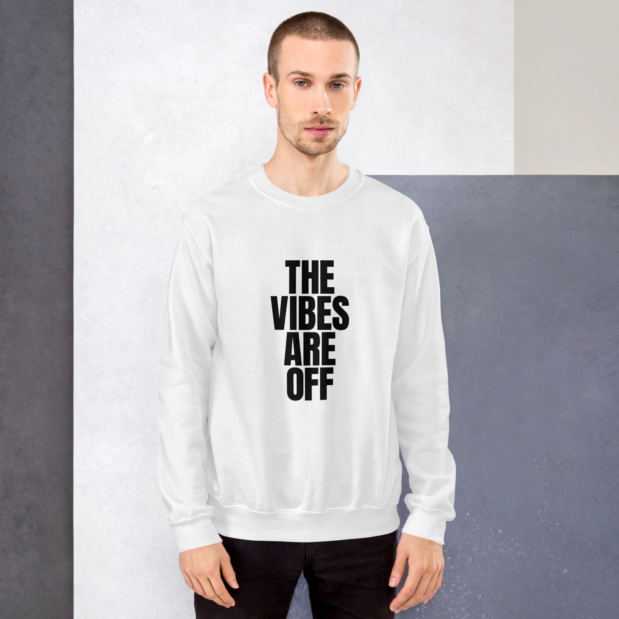 Vibe Check: The Vibes Are Off White Sweatshirt - Image 5
