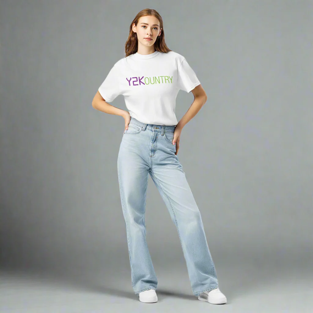 Y2Kountry: White Heavyweight T-shirt - Image 2